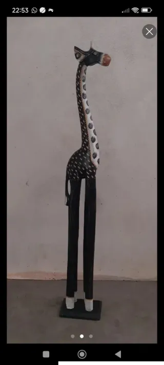 Figura Jirafa Grande Madera