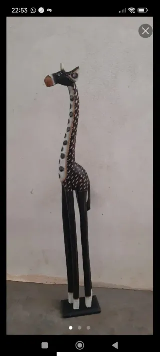 Figura Jirafa Grande Madera