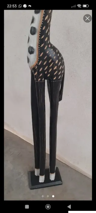 Figura Jirafa Grande Madera