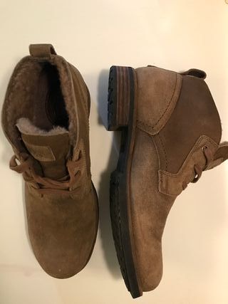 Scarponcini Chukka Boots con Pelo Marrone Tg 43.5