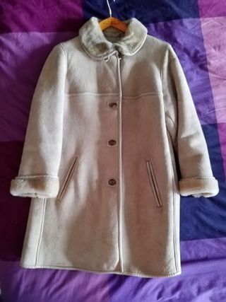 Giacca montone donna beige