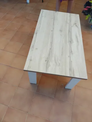 Mesa de salón elevable madera y metal