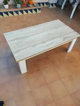 Mesa de salón elevable madera y metal