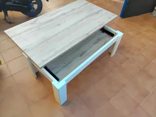 Mesa de salón elevable madera y metal