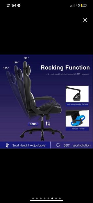 NUEVA Silla Gamer Ergonómica Negra/Blanca