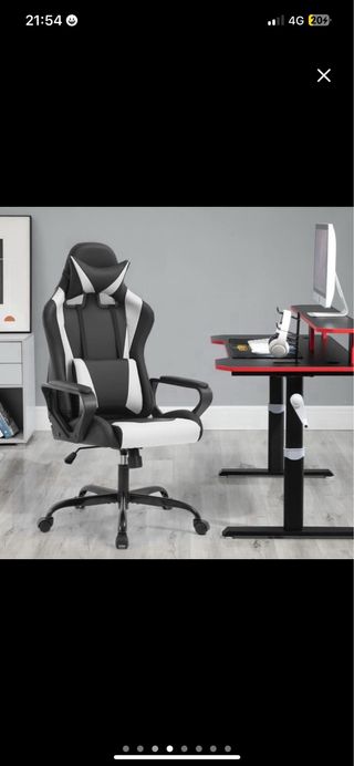 NUEVA Silla Gamer Ergonómica Negra/Blanca