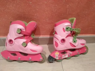 Patines rosas niña con protecciones