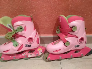 Patines rosas niña con protecciones