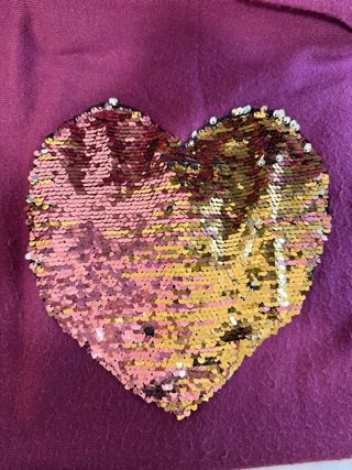 Jersey Corazón Lentejuelas Talla Única