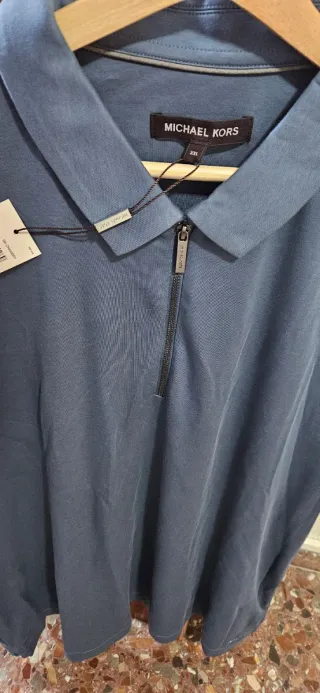 Polo Michael Kors Azul Gris XXL