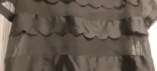 Blusa transparente negra cuello Peter Pan Talla M