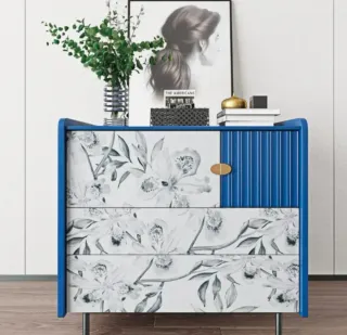 Papel pintado floral autoadhesivo