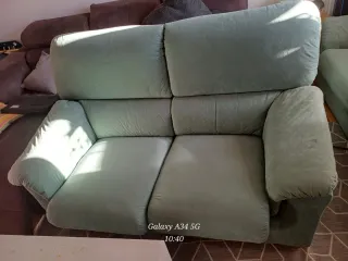 Sofá de 3 y 2 plazas verde