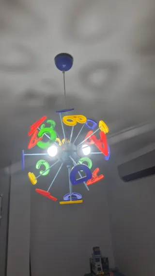 Lampadario cameretta bambini lettere colorate