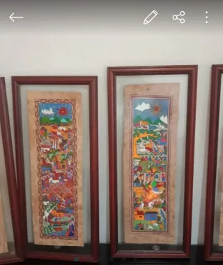 4 Papiros antiguos decorativos