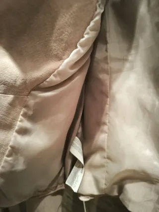 Chaqueta Mango Beige Piel