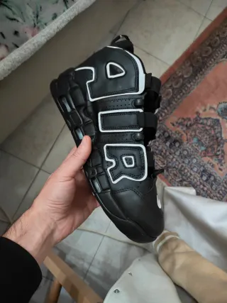 Nike Air More Uptempo Uomo Nero Bianco