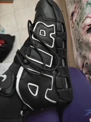 Nike Air More Uptempo Uomo Nero Bianco