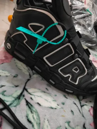 Nike Air More Uptempo Uomo Nero Bianco