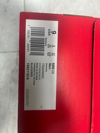Zapatillas Reebok Nano , Negras y Rojas Nuevas