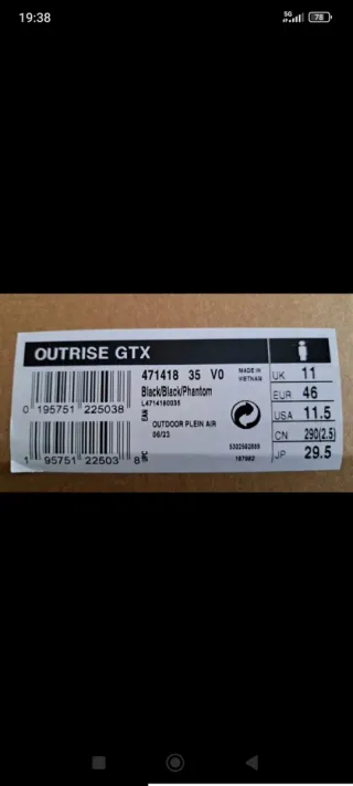 Salomón Outrise GTX Gore-Tex Negro/Gris