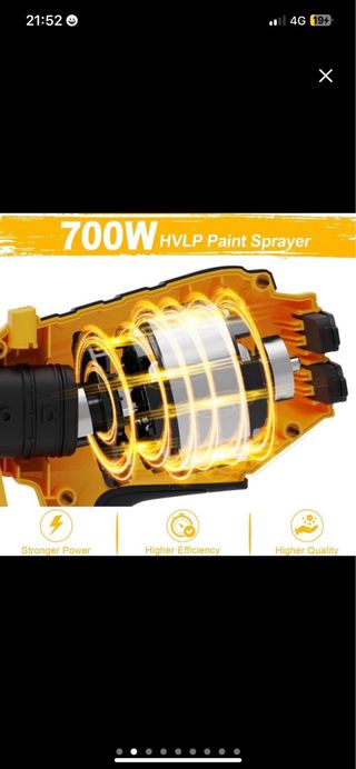 NUEVA Pistola Pintura Eléctrica HVLP 700W