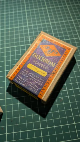 Caja Agfa Isochrom Platten Fotográficas Antiguas