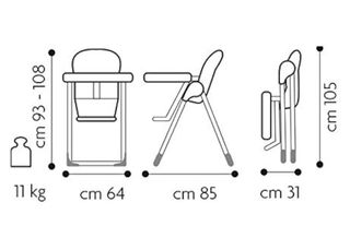 Trona Brevi Convivio para bebé
