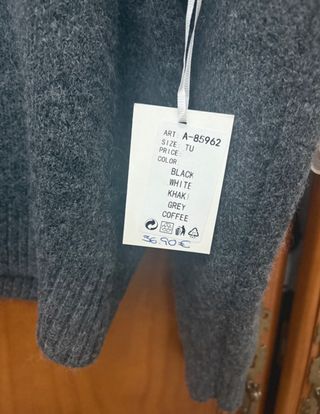 Jersey gris mujer talla única