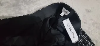 Falda estampada cuadros blanco y negro