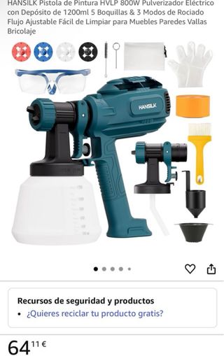 NUEVA Pistola Pintura 800W 1200ml