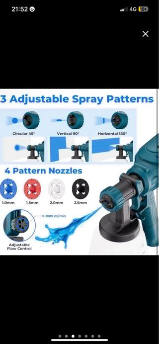 NUEVA Pistola Pintura 800W 1200ml