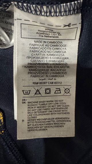 Sudadera Real Madrid Adidas Azul y Amarillo