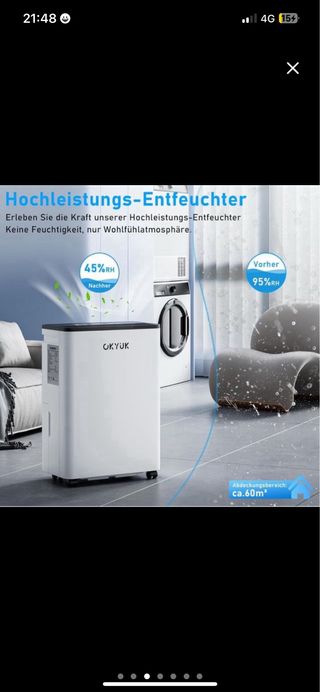 NUEVO Deshumidificador 12L 32dB