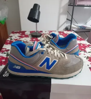 Zapatillas New Balance 574 Gris y Azul