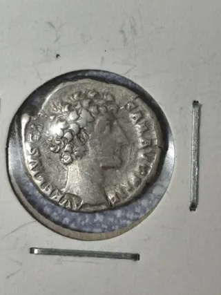 Denario Marco Aurelio Plata Antigua