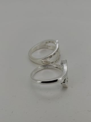 2 Anillos Plata Ley 925 nuevos.