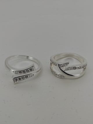 2 Anillos Plata Ley 925 nuevos.