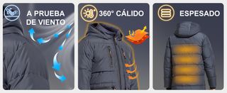 Orolay - Chaqueta de plumón con capucha gruesa M