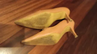 Zapatos de tacón mujer color camel