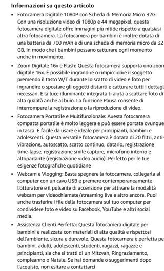 Macchina fotografica digitale 44.0 Mega Pixels