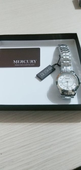 Orologio Donna Mercury Argento Bianco Nuovo