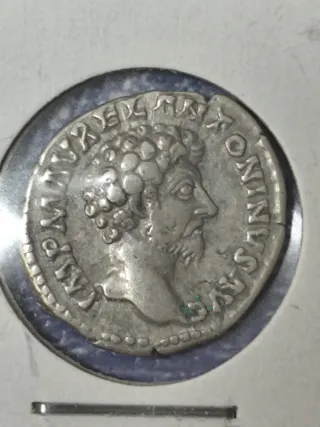 Denario Marco Aurelio Plata Antigua Romana