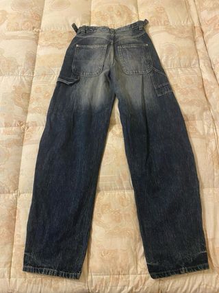 Jeans blu vita alta larghi