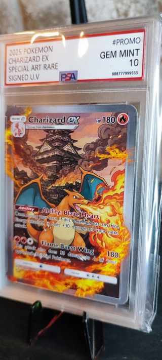 Pokemon Charizard EX SAR Firmato UV Italian Artist