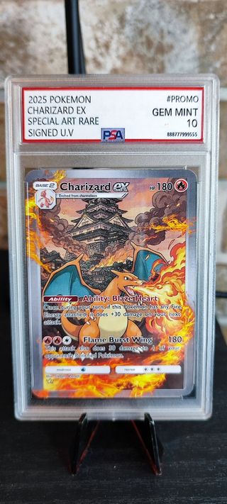 Pokemon Charizard EX SAR Firmato UV Italian Artist