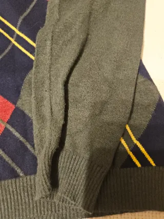 Maglioncino V-neck a rombi taglia italiana 46