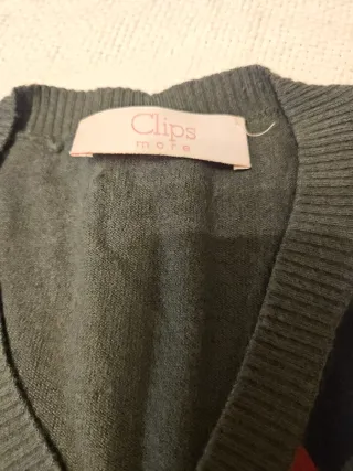 Maglioncino V-neck a rombi taglia italiana 46