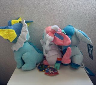 Lote Peluches Pokemon Vaporeon Sylveon y Glaceon