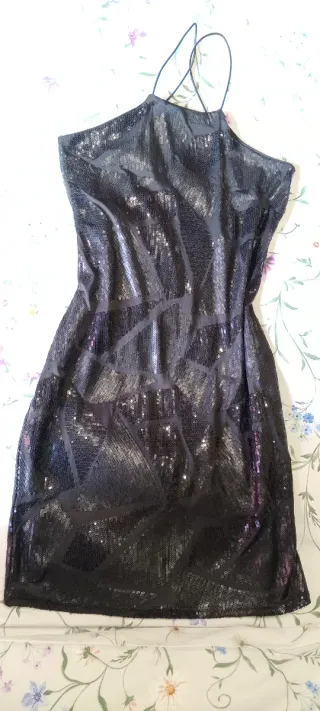 Vestido fiesta lentejuelas Calcedonia